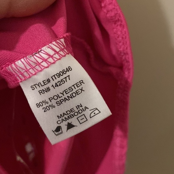 Bodysuit pink barbiecore large stretch ruffled adjustable straps NEW - Picture 5 of 7